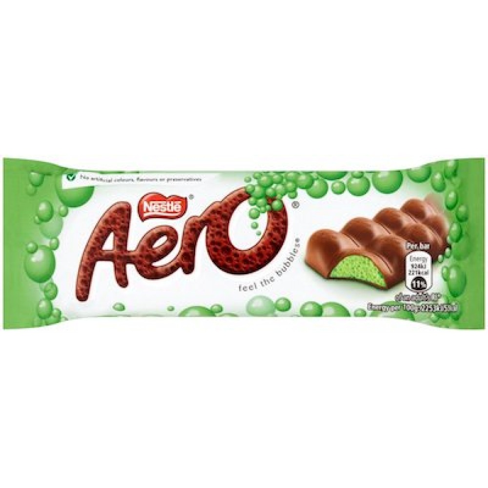 Aero Bubbly Mint Bars 24 x 36g Candy Ireland's Leading